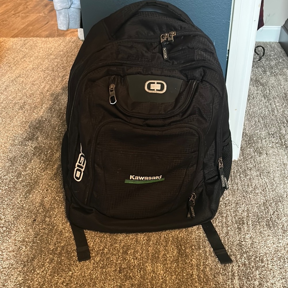 Black kawasaki backpack